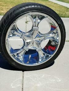 20" chrome rims with lo pro tires
