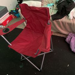 red beach chair