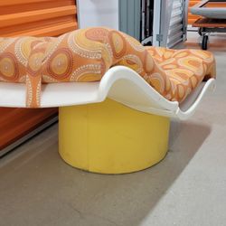 70s Style Chair Orange Yellow Vintage 