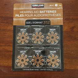 Costco/Kirkland Size 312  1.45 Volt Mercury Free Hearing Aid Batteries, 312 (48-Pack)