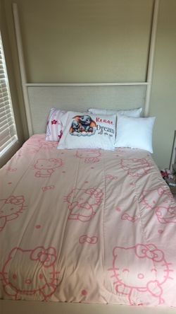 Full size bed frame and side dresser