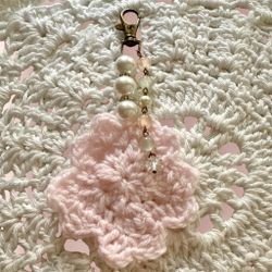 Crochet Keychain Set with Floral and Animal Designs  $5.00each