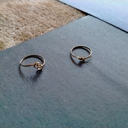 Child's Sz . 2 & 1 3/4 Gold Filled Hand Made Rings