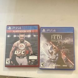 selling ufc 3 and jedi fallen order for the ps4