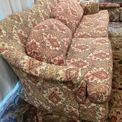 Two Piece Set Of Designer Sofa By Wesley Hall 