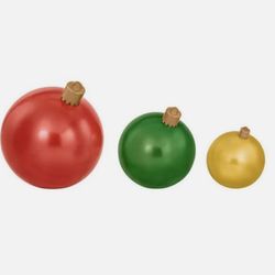 3-Piece Christmas Jumbo Ornament Set Holiday Yard Decoration