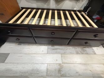 Dark espresso twin sized bed frame