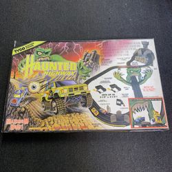 1994 Tyco Haunted Highway Electric Racing Slot Car Set works & COMPLETE in Box With 2 Cars. Adult collector.   $120  Fremont pick up. 