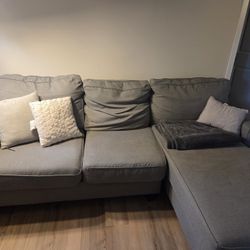 Grey Couch with Chaise