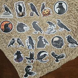 20 Raven Crow stickers 