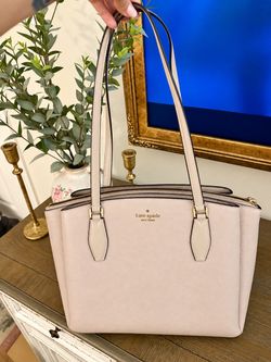 Kate Spade Monet Large Triple Compartment Leather Tote – Like New