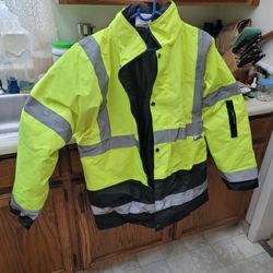 True Crest Safety reflective bomber jacket  - Size S