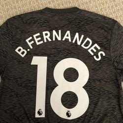B. Fernandes #18 - Manchester United Adidas Away Authentic Soccer Jersey 2020-2021