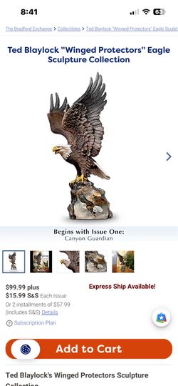 Ted Blaylock hand painted eagle