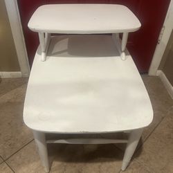 Wooden Two Tier End Table
