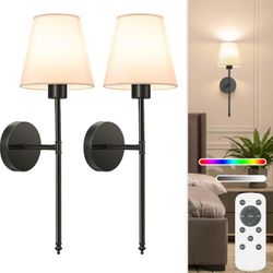 NIORSUN Battery Operated Wall Sconces Set Of 2