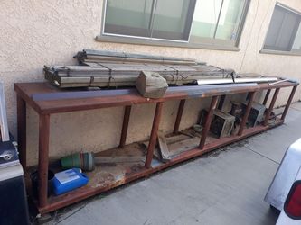 heavy duty steel bench table