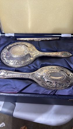 Silver Brush, mirror and comb set