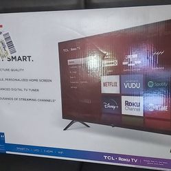 32' TCL SMART ROKU TV AND 16' SOUND BAR NEW $200