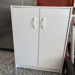 White Storage Cabinet Or Shoe Cabinet 