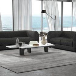 Brand New Black Contemporary Style Sofa & Loveseat 