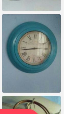 Larger clock. 12 inches...for easier viewing in turquoise