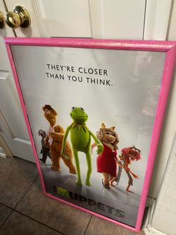 Muppets Movie Poster in Frame