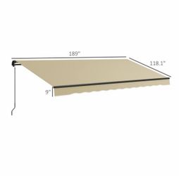 16’x10’ Retractable Awning Beige