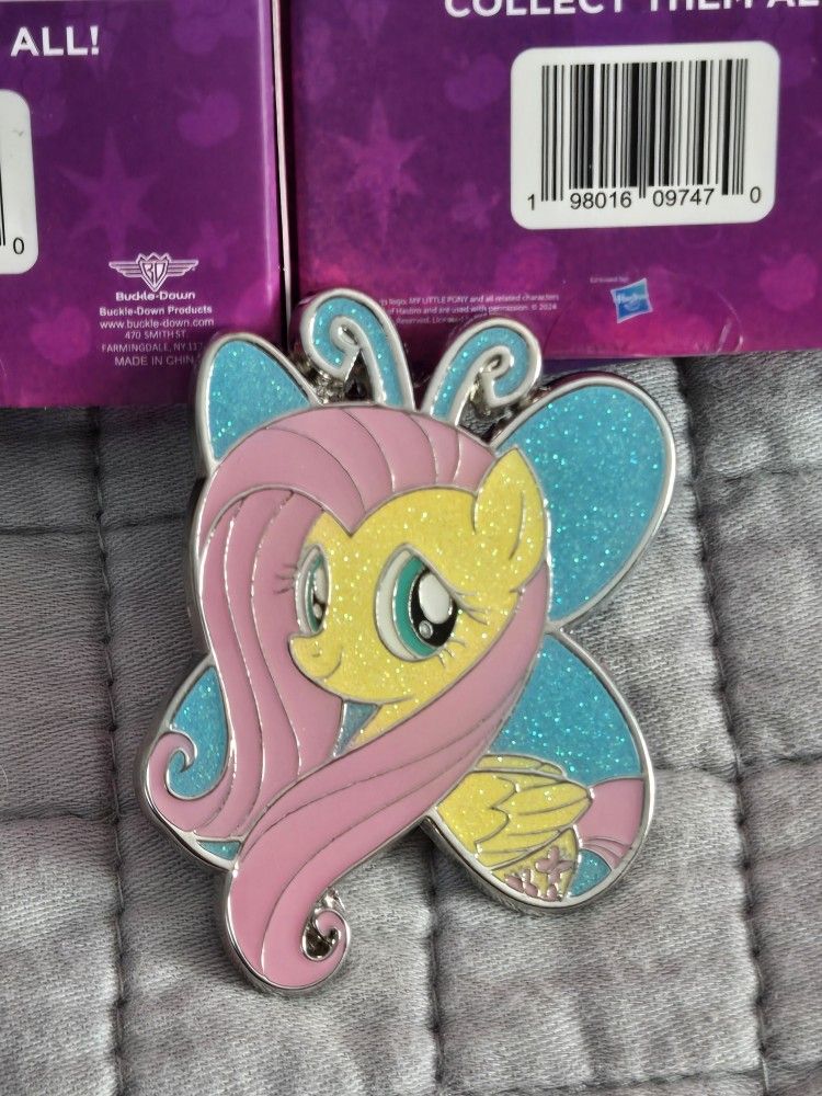 My Little Pony Fluttershy GLITTERY Enamel Metal Pin Blind Box 