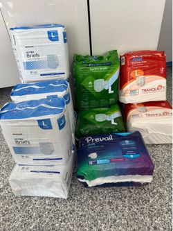 Adult diapers size LARGE BRIEF