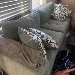 Couch with ottoman 