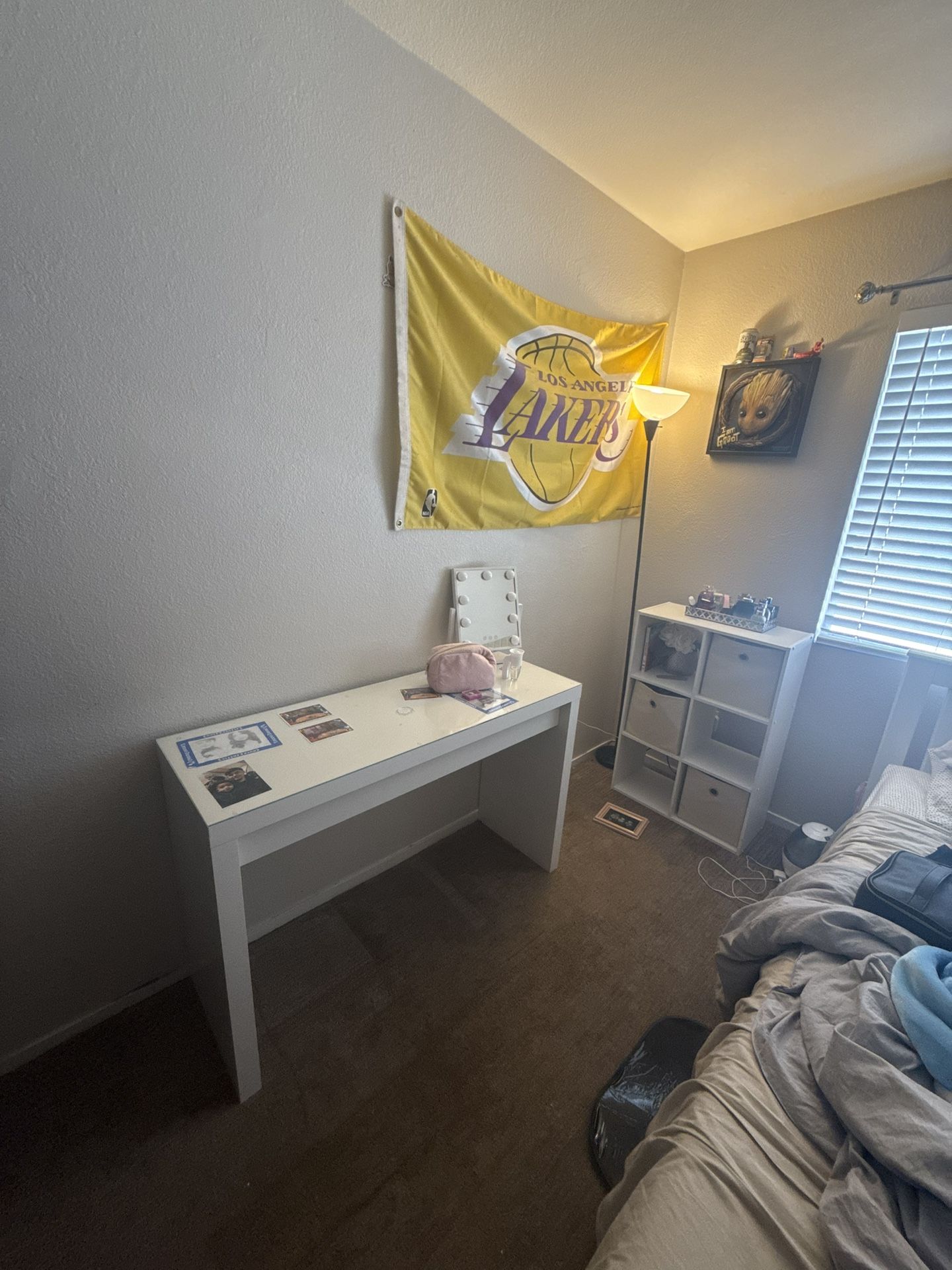 Desk With Drawer And Glass Top