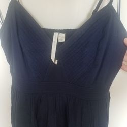 Lauren Conrad Gauze Spaghetti Strap Navy Blue Maxi Dress XS