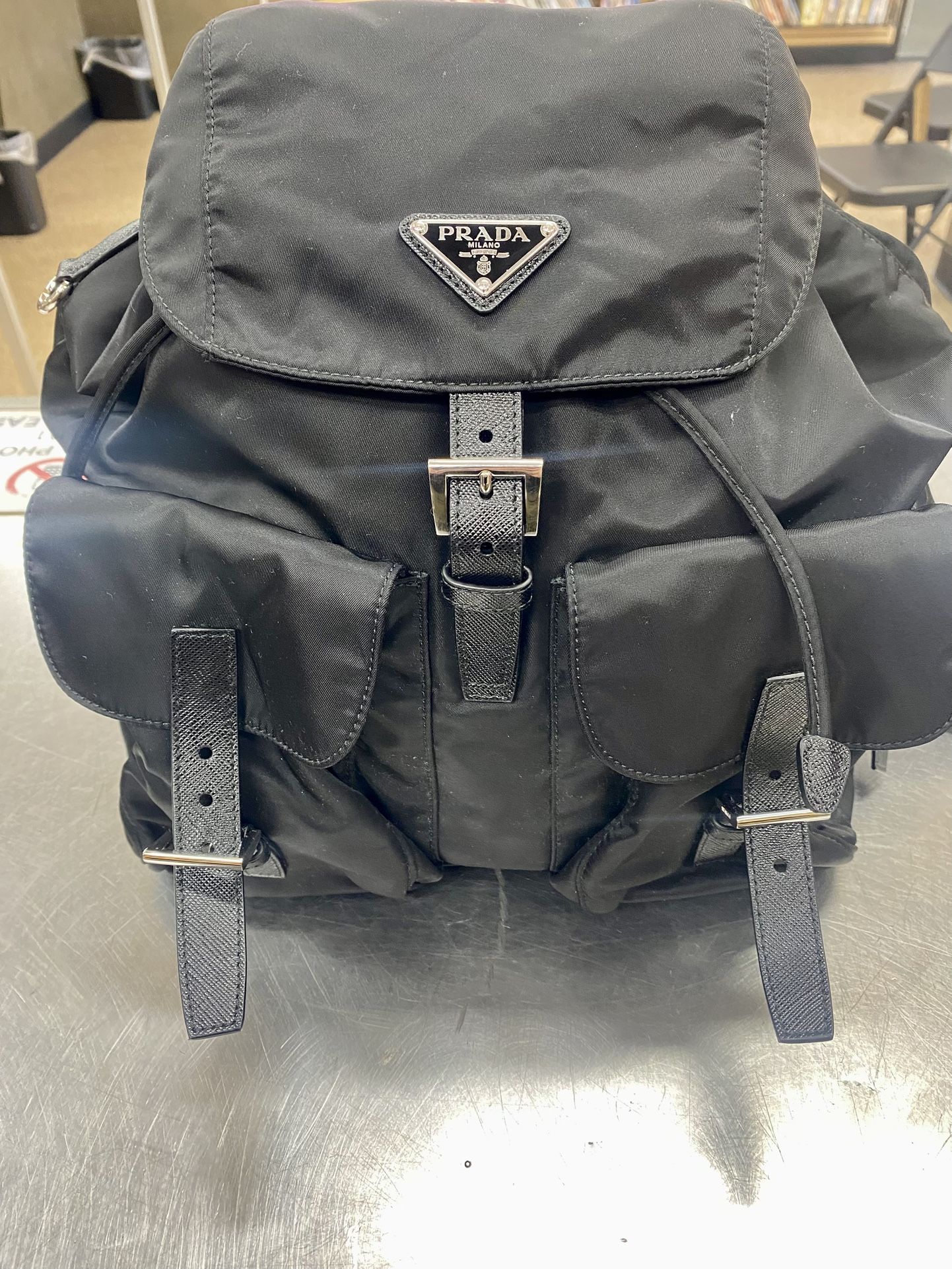 Prada Black Nylon Backpack