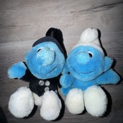 Vintage Smurfs Plush Stuffed Animals