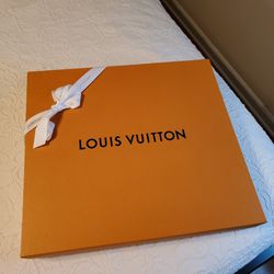 Louis Vuitton Large Orange And Blue Box With Ribbon