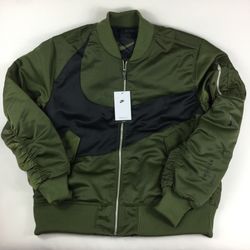 Nike 2in1 Big Swoosh Therma Fit Reversible Bomber Jacket Men’s M new