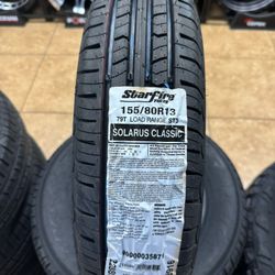 155 80 13 New Tires White Wall 