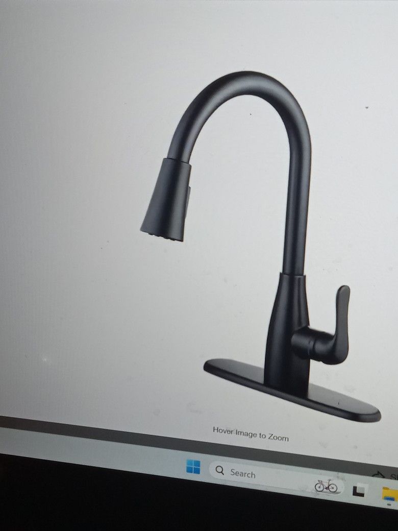 KITCHEN SINK FAUCET, PULL DOWN SPRAYER, BRAND NEW.