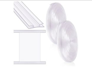 2973: 2 Set 75 Feet Foldable Plastic Track for Flexible Plastic Letters Soft Letter Board Track for Letters Poster (Clear)