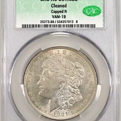 1921-D Morgan Silver Dollar Capped R VAM-1B 