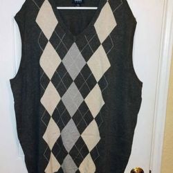 #42• Men's 3XL super soft Diamond knitted Sleeveless Vest  • Harbor Bay