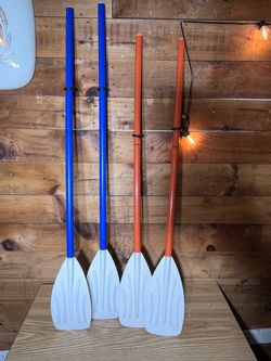 Vintage Sevylor Floating Boat Oars / Paddles - Set of 4
