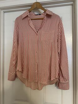 Women’s Red Striped Blouse