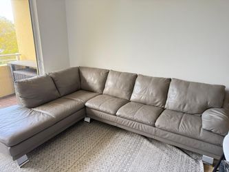 Grey Leather sofa