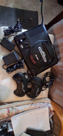 SEGA Genesis 16-Bit Console w/ Controllers & Power Adapter, Headphone Jack