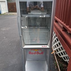 Redbull Store Display Mini Fridge W/stand 