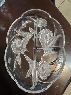 Vintage Crystal Serving Platter