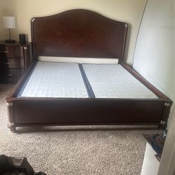 Wood King Bed Frame 