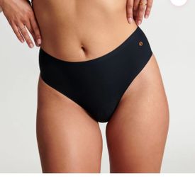 EVELYN & BOBBIE HIGH WAISTED Hipster Panty THONG Black 16-24